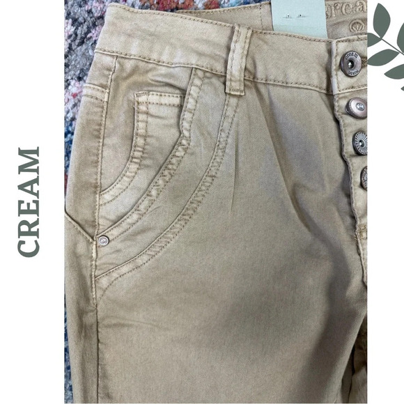Cream Baily Regular Fit Cotton
TwillPant Exposed Button Detail Size
28 Tan - Picture 12 of 12